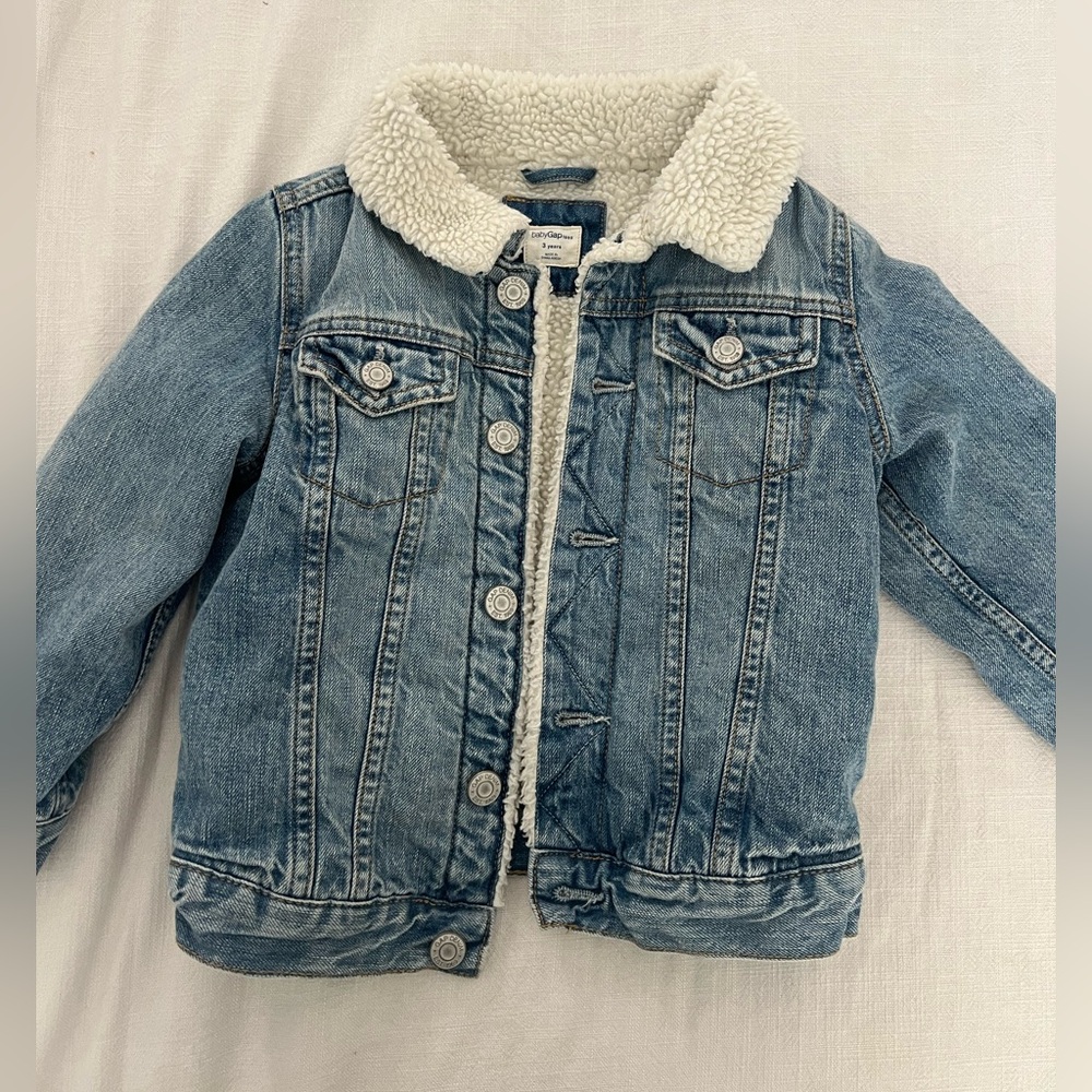 Baby gap Sherpa lined denim jacket